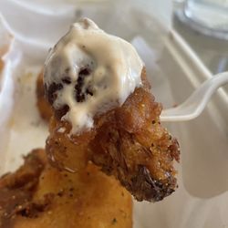 Wing Lord - Lemon pepper wing with vegan spicy ranch. Yum!