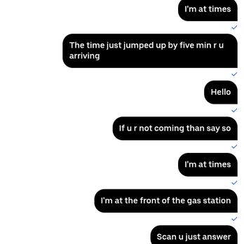 Uber - My messages no response - Taxis Near Me