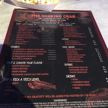 Shaking Crab - Le menu! - Cajun/Creole Near Me - Virginia Beach, Virginia Shaking Crab - Le menu! - Cajun/Creole Near Me - Virginia Beach, Virginia