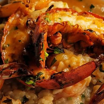 Brick Walk Tavern - Seafood risotto with variety of seafood cooked in tomato herb broth - American Near Me - Fairfield, Connecticut