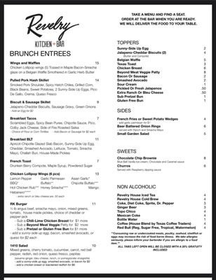 Menu photo 5 Revelry Kitchen + Bar Austin, TX