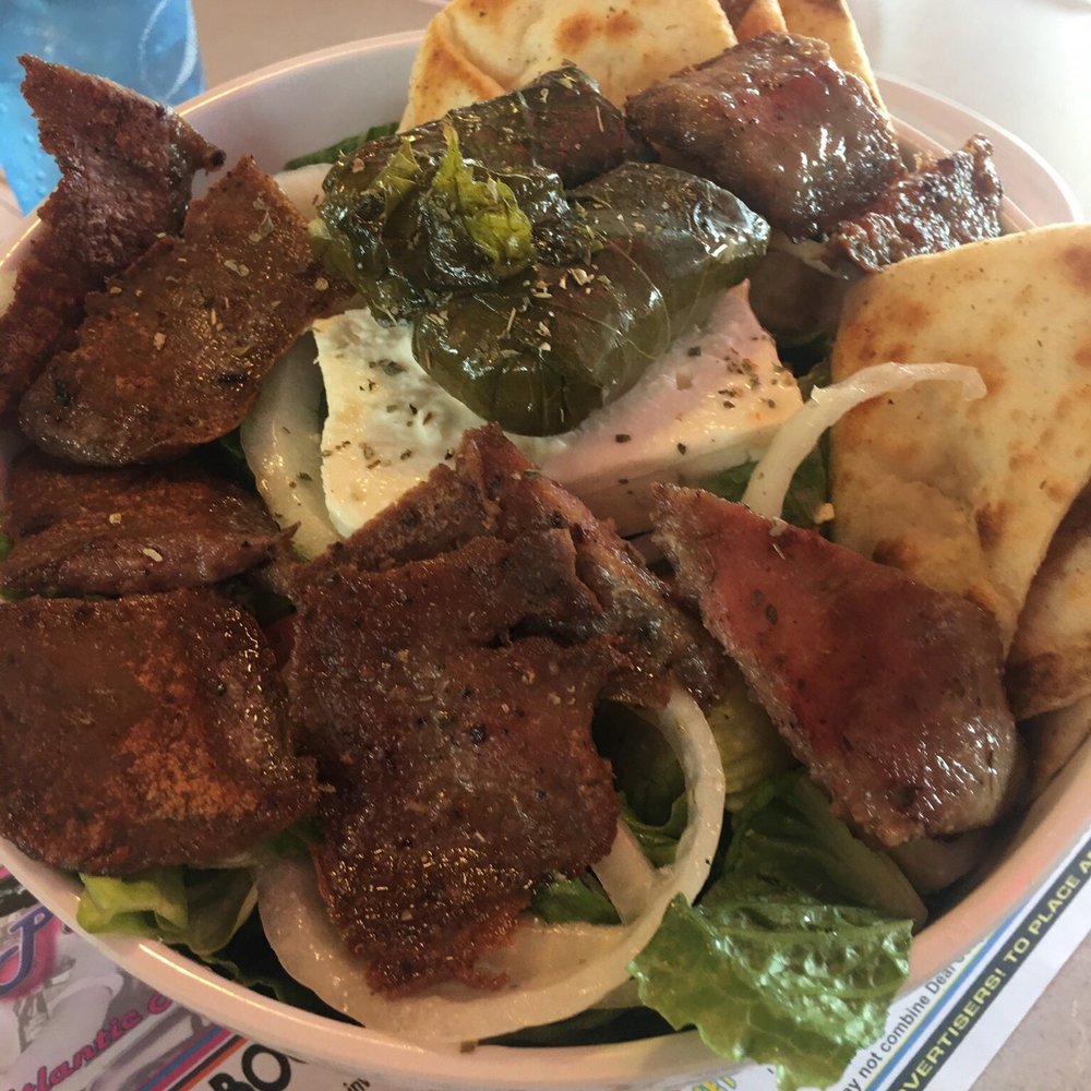 Pink Cadillac Diner - Greek salad with Gyro meat - Diners Near Me - Wildwood, New Jersey Pink Cadillac Diner - Greek salad with Gyro meat - Diners Near Me - Wildwood, New Jersey