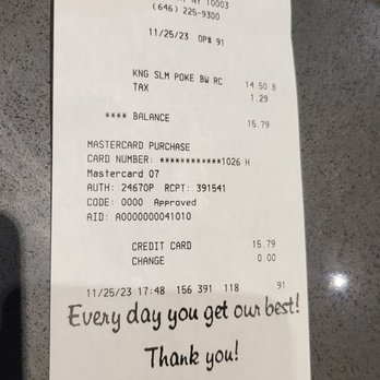 Wegmans - Receipt - Grocery Near Me - New York, New York Wegmans - Receipt - Grocery Near Me - New York, New York