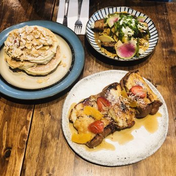 Scratch Kitchen - Braised pork belly pasta,  Milk n' Cereal Pancakes Creme Brulee French Toast - Breakfast & Brunch Near Me - Honolulu, Hawaii