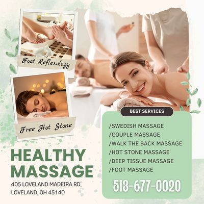 Healthy Massage, 405 Loveland Madeira Rd, Loveland, OH 45140, US