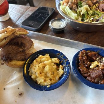 Martin's Bar-B-Que Joint - Brisket sandwich. Mac and Cheese and baked beans with brisket. - Barbeque Near Me - Nashville, Tennessee Martin's Bar-B-Que Joint - Brisket sandwich. Mac and Cheese and baked beans with brisket. - Barbeque Near Me - Nashville, Tennessee