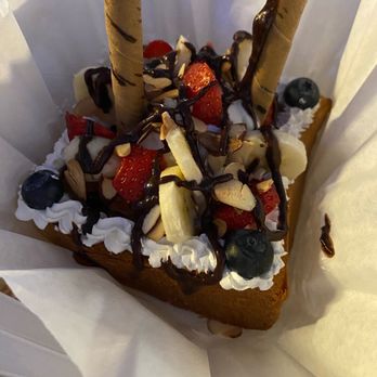 Cafe LaTTea - Almond Forever Gelato Honey Toast. Well made and tasty. - Cafes Near Me - Cupertino, California