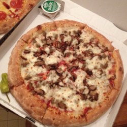 Papa Johns Pizza - Sausage w/Mushroom.