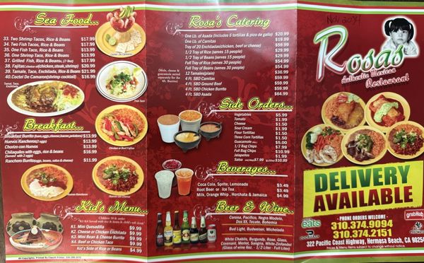 Menu photo 4 Rosa's Restaurant Hermosa Beach, CA