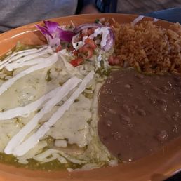 Cheese 2 enchiladas plate, was sour but ok Cheese 2 enchiladas plate, was sour but ok