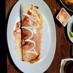 Tres amigos - Texas Burrito (Sreak, Shrimp and Chicken)