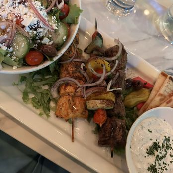 Greek Bistro - Combo plate with Chicken and Lamb. - Greek Near Me - Glendale, California Greek Bistro - Combo plate with Chicken and Lamb. - Greek Near Me - Glendale, California