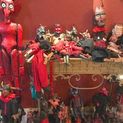 DEVIL - ish Little Things Museum - Vintage Satanic puppets of every size, shape and paranormal habitation!