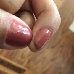 Rough edge from uneven filing from Oanh.