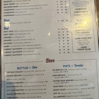 Zinburger - Menu - Burgers Near Me - Gilbert, Arizona