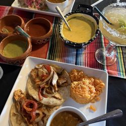 Mr Taco - Fish Tacos, Fajita Chicken Tacos, Chile Con Queso, margarita on the rocks