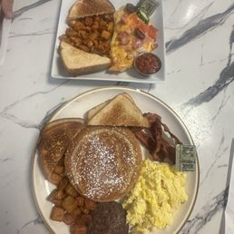 The bistro platter and southwestern omelette.