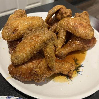 99 Chicken - 10 pieces total (2 wings and 3 drumsticks each flavor): Half soy garlic (mild) and half honey garlic - Korean Near Me - Santa Clara, California 99 Chicken - 10 pieces total (2 wings and 3 drumsticks each flavor): Half soy garlic (mild) and half honey garlic - Korean Near Me - Santa Clara, California