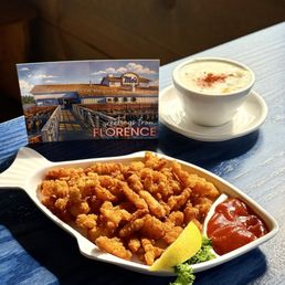 Fried Clams Strips and Clam Chowder Fried Clams Strips and Clam Chowder