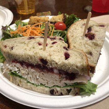 Boudin - Turkey Cranberry Sandwich with side of salad. - Bakeries Near Me - San Francisco, California Boudin - Turkey Cranberry Sandwich with side of salad. - Bakeries Near Me - San Francisco, California