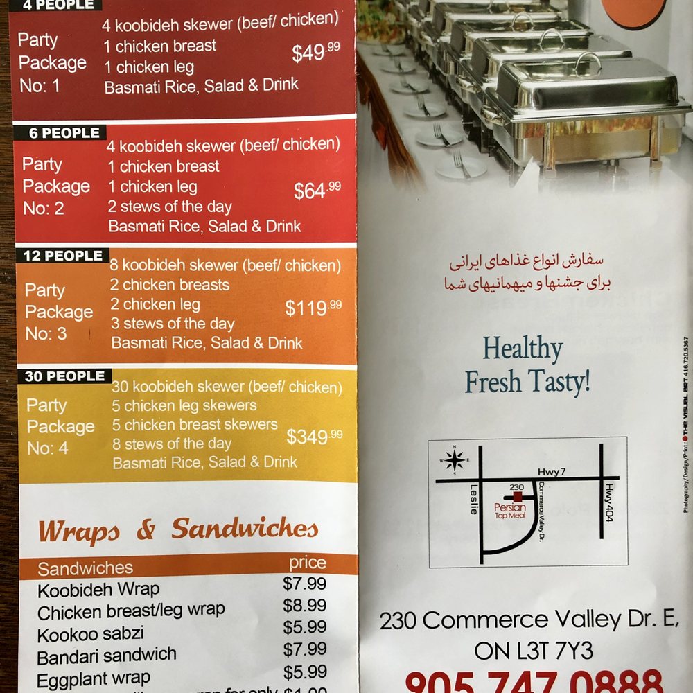Persian Top Meal - Catering & party packages - Persian/Iranian Near Me - Markham, Ontario Persian Top Meal - Catering & party packages - Persian/Iranian Near Me - Markham, Ontario