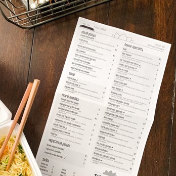 Tiger Lily 2 - Updated 2020 menu. (I took this photo at home right before I devoured my food.) - Korean Near Me - Fishers, Indiana