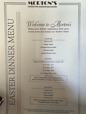 Menu photo 8 Morton's The Steakhouse West Palm Beach, FL Menu photo 8 Morton's The Steakhouse West Palm Beach, FL