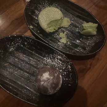 JINYA Ramen Bar - Eastvale - Chocolate mochi was yum ... matcha had ice layer which ruined the taste:( - Ramen Near Me - Eastvale, California JINYA Ramen Bar - Eastvale - Chocolate mochi was yum ... matcha had ice layer which ruined the taste:( - Ramen Near Me - Eastvale, California