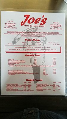 Menu photo 5 Joe's Pizza West End Williamsport, PA Menu photo 5 Joe's Pizza West End Williamsport, PA