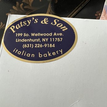 Patsy's Italian Bakery - Name & address of best bakery on South Shore Long Island - Bakeries Near Me - Lindenhurst, New York Patsy's Italian Bakery - Name & address of best bakery on South Shore Long Island - Bakeries Near Me - Lindenhurst, New York