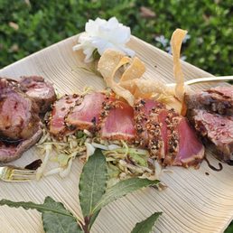 Lamb Lollipops and Ahi Tuna from Curiocity Catering were out of this world. Mouth watering!!! Lamb Lollipops and Ahi Tuna from Curiocity Catering were out of this world. Mouth watering!!!