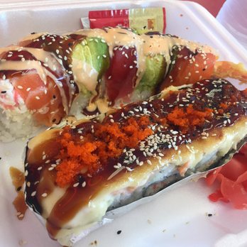Chef Teriyaki - front roll-Lion king back-Chef teriyaki roll both big and really fills you up! - Japanese Near Me - Hayward, California Chef Teriyaki - front roll-Lion king back-Chef teriyaki roll both big and really fills you up! - Japanese Near Me - Hayward, California