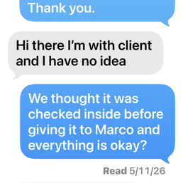 Follow up Message with the seller. Follow up Message with the seller.