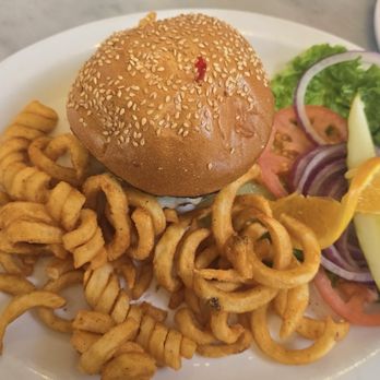 Fenton's Creamery - Hamburger with curly fries - Ice Cream & Frozen Yogurt Near Me - Vacaville, California Fenton's Creamery - Hamburger with curly fries - Ice Cream & Frozen Yogurt Near Me - Vacaville, California