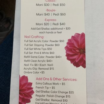 Sojourn De Nails - Price List....subject to change, call for prices. - Nail Salons Near Me - Houston, Texas Sojourn De Nails - Price List....subject to change, call for prices. - Nail Salons Near Me - Houston, Texas