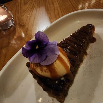 Pony Dining The Rocks - wood roasted macadamia and salted caramel tart with creme fraiche ice cream - Australian Near Me - The Rocks, NSW