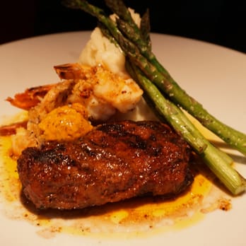 Cactus Club Cafe - 7oz Sirloin, Blacked with Creole Butter, Sauteed Creole Jumbo Prawns - Canadian (New) Near Me - Edmonton, Alberta Cactus Club Cafe - 7oz Sirloin, Blacked with Creole Butter, Sauteed Creole Jumbo Prawns - Canadian (New) Near Me - Edmonton, Alberta