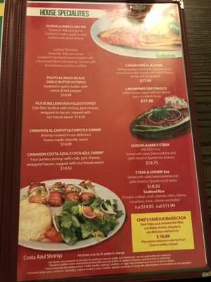 Menu photo 3 Guadalajaras Restaurant El Centro, CA