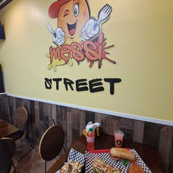 Messi Street Food - Chili fries, Po Boi sandwich, tacos, Burger, strawberry slush - Burgers Near Me - Corona, California
