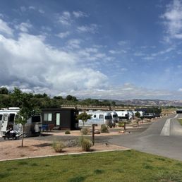 Airstreams and Cabin along the water. Airstreams and Cabin along the water.