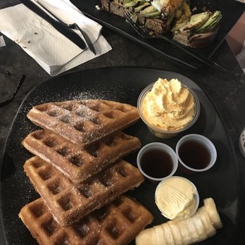 Bad Owl Coffee - This was delicious!!!! Waffles with butter beer butter, and my friend got the avocado toast! - Coffee & Tea Near Me - Henderson, Nevada Bad Owl Coffee - This was delicious!!!! Waffles with butter beer butter, and my friend got the avocado toast! - Coffee & Tea Near Me - Henderson, Nevada