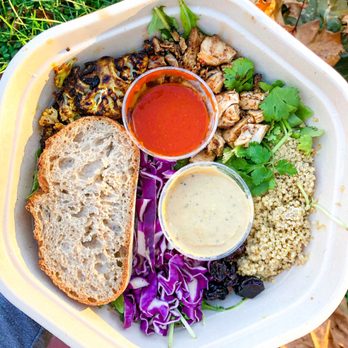 sweetgreen - Healthy Salads, Wraps, and Bowls - a plate of food with bread and sauce - Salad Near Me - North Bethesda, Maryland