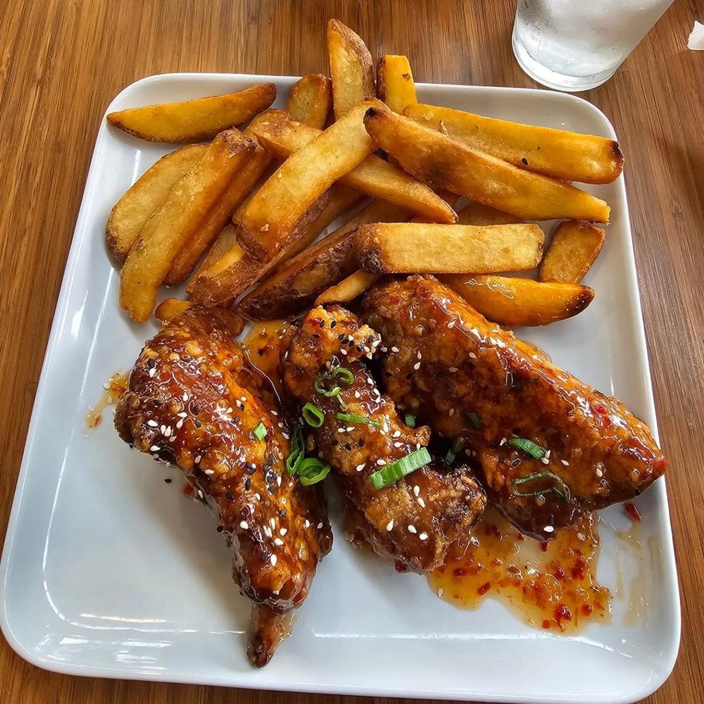 They bread the ribs and then fry them. They bread the ribs and then fry them.