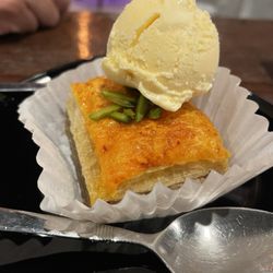 ARIA Mediterranean Grill - Baklava with vanilla ice cream