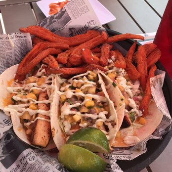 Crabby's Dockside - Caribbean mahi mahi tacos - Seafood Near Me - Clearwater Beach, Florida