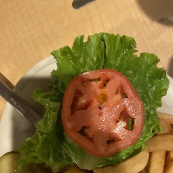Kuhio Grille - Best-looking food from dinner last night: tomato and lettuce. No onions. Waitress said you have to request it. - Hawaiian Near Me - Hilo, Hawaii Kuhio Grille - Best-looking food from dinner last night: tomato and lettuce. No onions. Waitress said you have to request it. - Hawaiian Near Me - Hilo, Hawaii