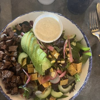 Amigos 30A Mexican Kitchen - Market Salad w| skirt steak - Mexican Near Me - Inlet Beach, Florida
