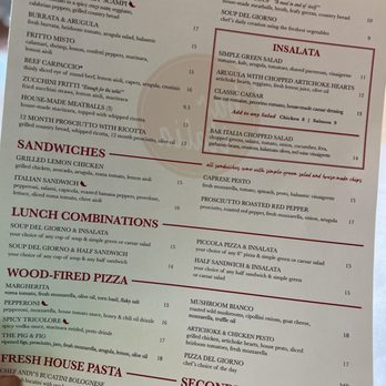 Bar Italia - Menu - Italian Near Me - Winter Park, Florida