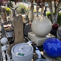 Barone Garden - Lots of styles of water features and statues of animals and people.