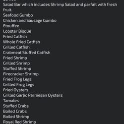 Bourne's Restaurant - Saturday Seafood Buffet 9/10/23
